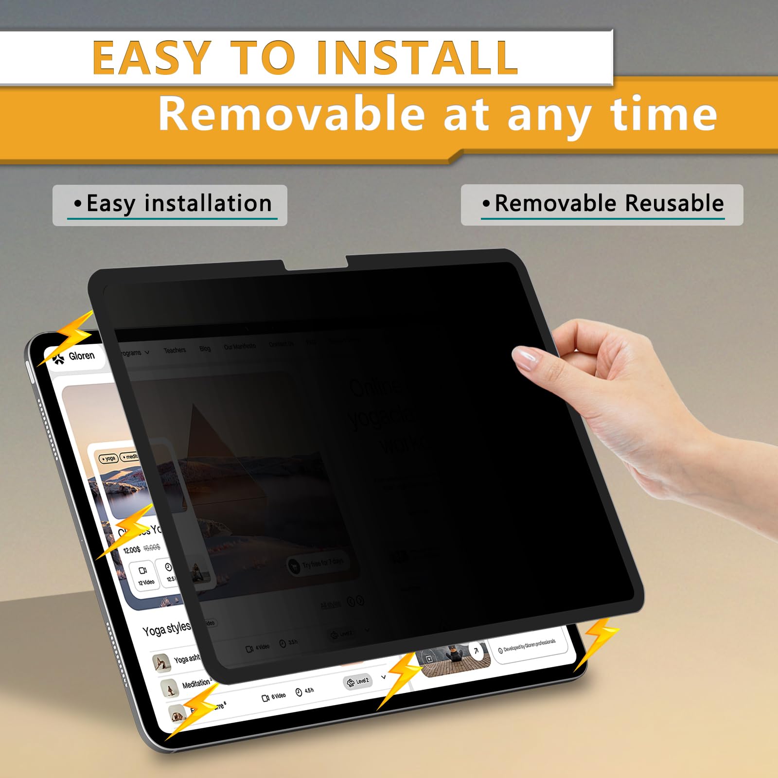 ⭐︎Removable Privacy iPad Pro11インチ　2024. Amazon.com: ZOEGAA IPad Pro 11 inch Privacy Screen (2024 M4